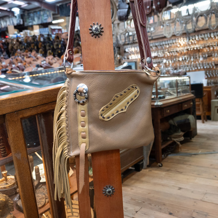 Handmade Brown & Tan Crossbody Chap Purse WOMEN - Accessories - Handbags Teskey's