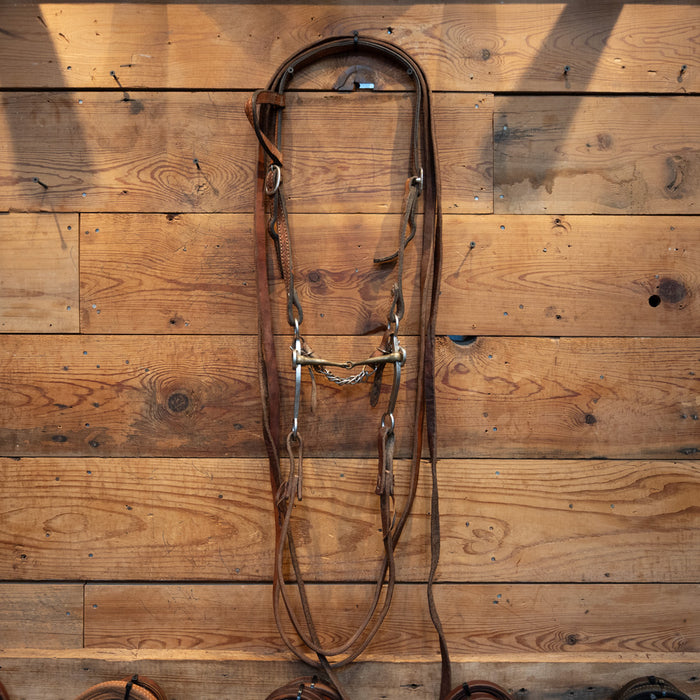 Sliester Copper Shanked Snaffle Bridle Rig Sale Barn Sliester