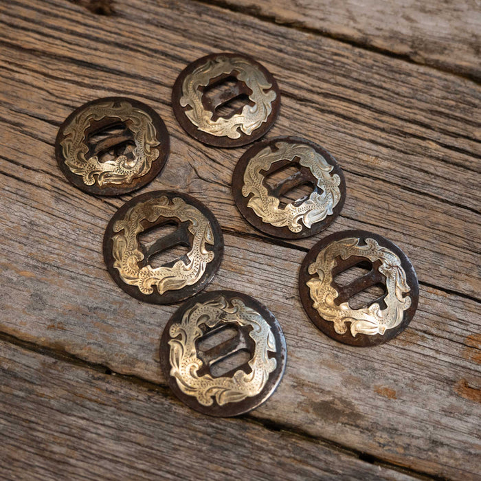 "WS" 1 1/2" Slotted Concho Set Tack - Conchos & Hardware misc