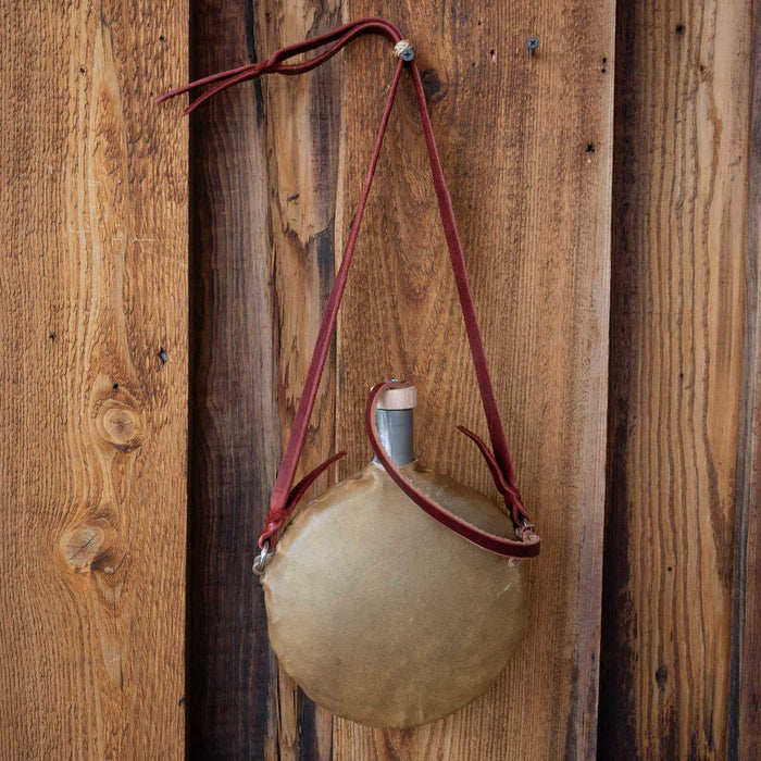 Bill Elliott Handmade Rawhide Canteen Collectibles Bill Elliott