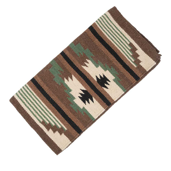 Teskey's Wool Saddle Blanket 1 Tack - Saddle Pads Teskey's Brown Tan & Green