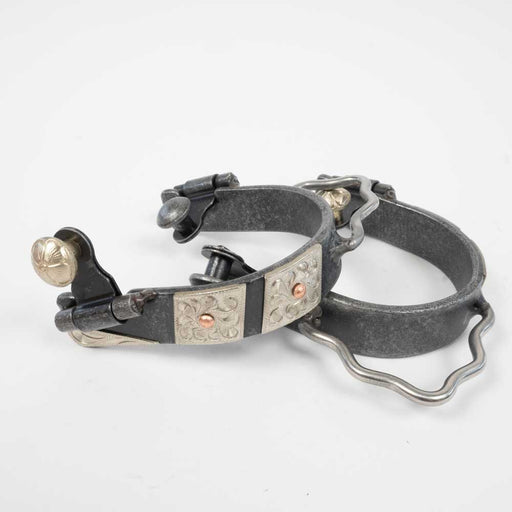 Formay Aged ST GS Floral Trim Bumper Spurs Tack - Spurs Formay