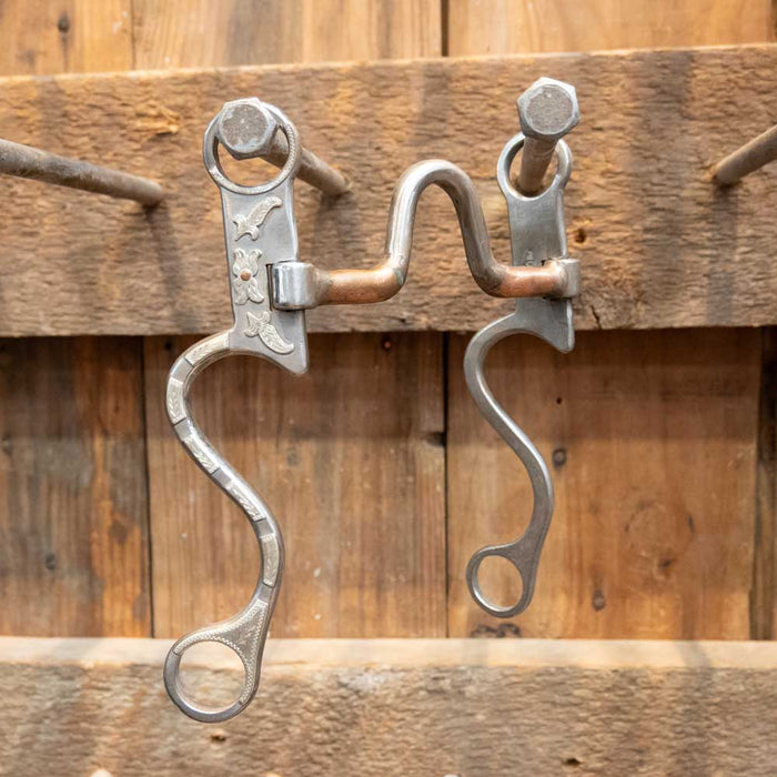 Josh Ownbey Cowboy Line Solid Port Bit w/Copper Bars Tack - Bits Josh Ownbey Cowboy Line