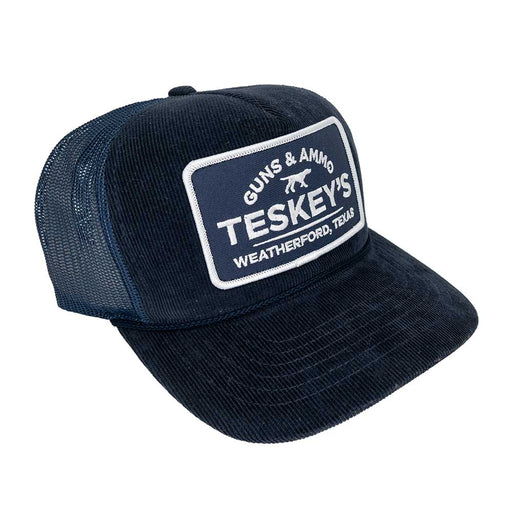 Teskey's G&A Pointer Corduroy Cap - Navy TESKEY'S GEAR - Baseball Caps Teskey's