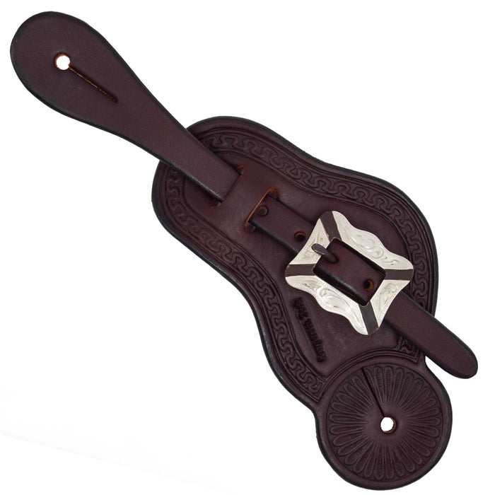 Cowperson Tack Running W Buckaroo Spur Straps w/Fancy Buckle Tack - Spur Straps Cowperson Tack Heavy Oil