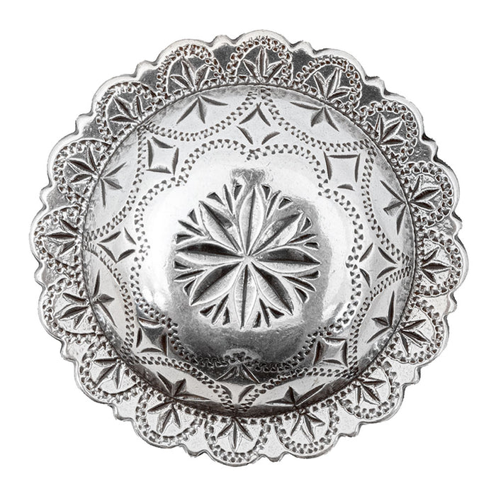 Antique Windrose Engraved Concho Tack - Conchos & Hardware MISC