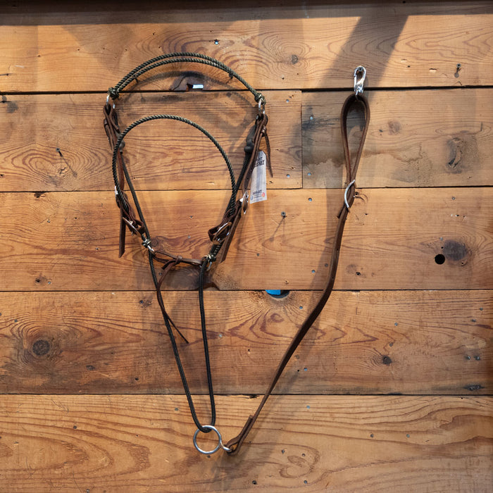 BAR-O-ABIT Green Crossway Headsetter w/Buckles Tack - Training BAR-O-ABIT