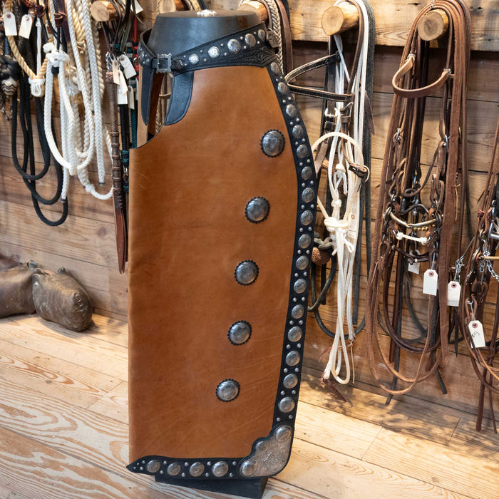 Bohlin 1940's Two-Tone Parade Chaps w/Sterling Accents Tack - Chaps & Chinks Bohlin - Hollywood CALIF.