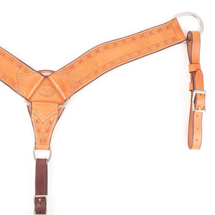 Teskey's 3" Barbwire Border Breast Collar Tack - Breast Collars Teskey's