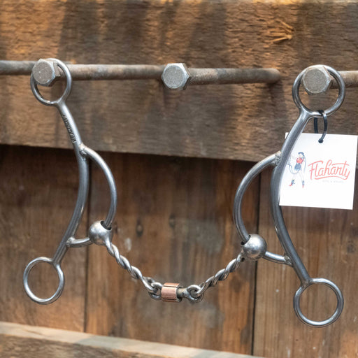 Flaharty Linda Twisted Wire Dogbone Copper Roller Bit Tack - Bits Flaharty