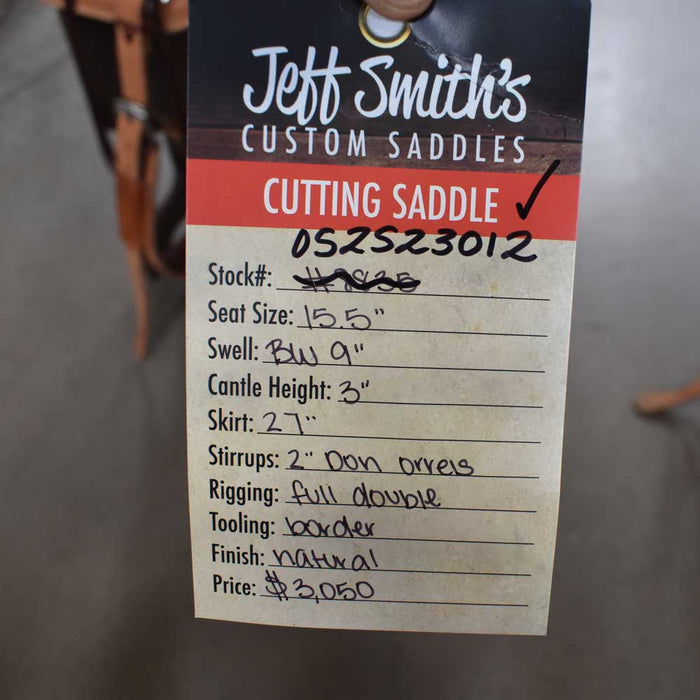 15.5" JEFF SMITH BUSTER WELCH CUTTING SADDLE Saddles - New Jeff Smith