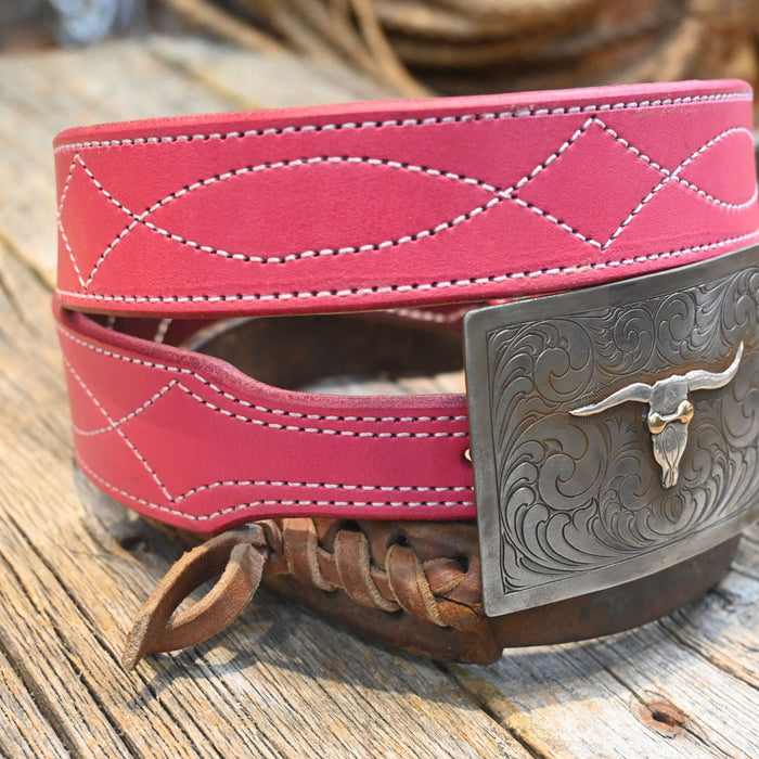 Crooked Skull 36" Hot Pink Western Belt WOMEN - Accessories - Belts Crooked Skull Leggings