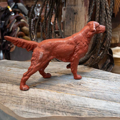 Vintage Red Cast Iron Bird Dog Door Stop Collectibles Teskey's
