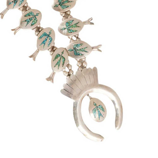 Thunderbird Inlay Squash Blossom Necklace WOMEN - Accessories - Jewelry - Necklaces Teskey's
