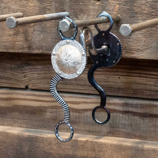 Grijalva Silver Concho Port Bit w/Copper Roller Tack - Bits Eduardo Grijalva