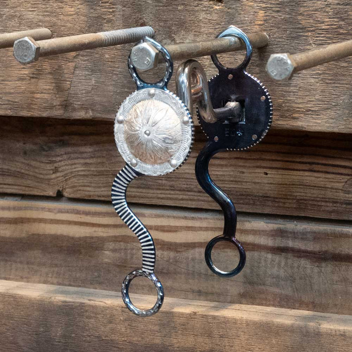 Grijalva Silver Concho Port Bit w/Copper Roller Tack - Bits Eduardo Grijalva