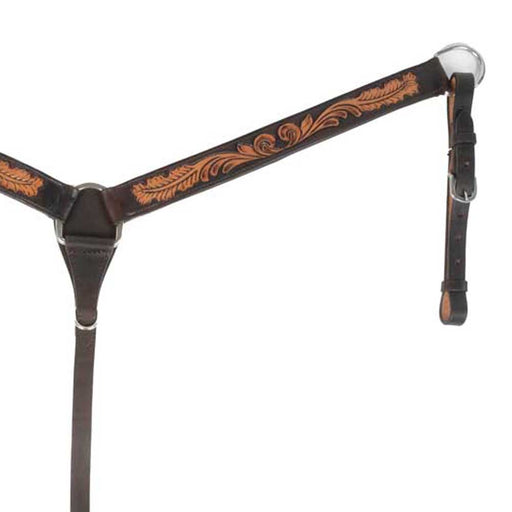 Teskey's 1-1/2" Breast Collar w/Leaf Tooling Tack - Breast Collars Teskey's