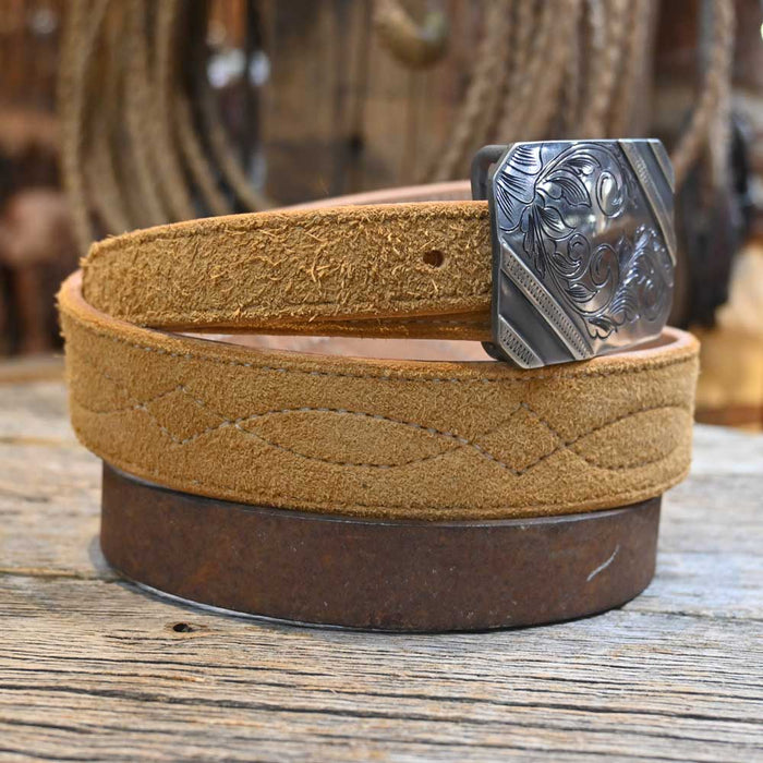 29" Handmade Golden-Tan Roughout Belt MEN - Accessories - Belts & Suspenders Yoder Leather Co. 29