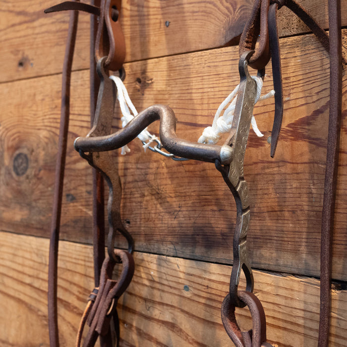 Silver Mounted Solid Port Bridle Rig Tack - Rigs MISC