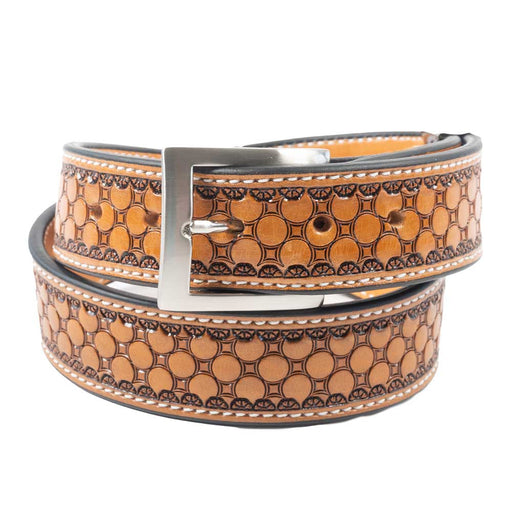 Teskey's Large Geo Tooled Belt MEN - Accessories - Belts & Suspenders Teskey's