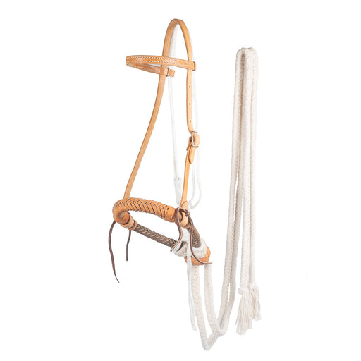 Teskeys Rawhide Braided Hackamore with Cotton Reins Tack - Training Teskey's