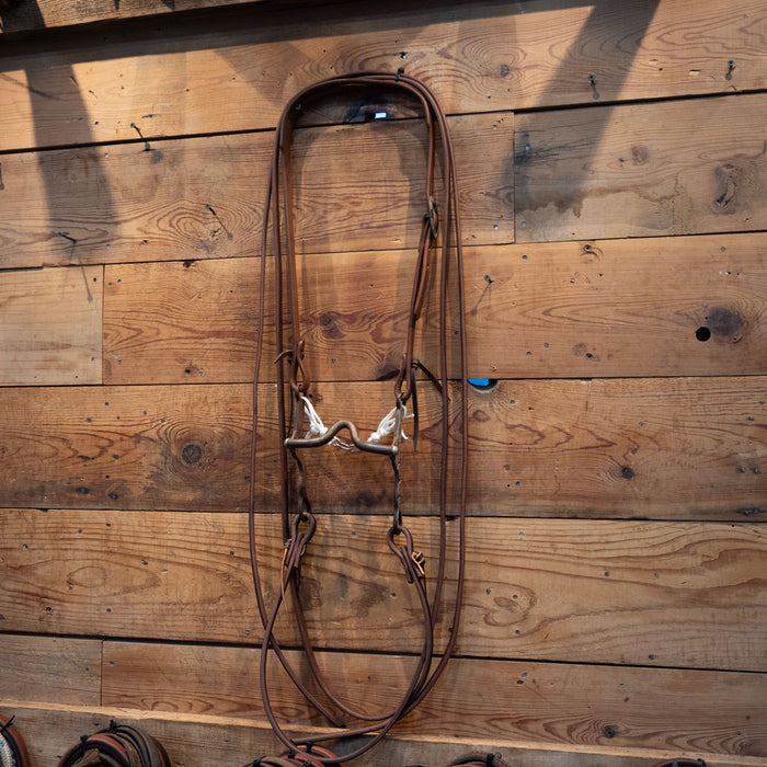 Silver Mounted Solid Port Bridle Rig Tack - Rigs MISC