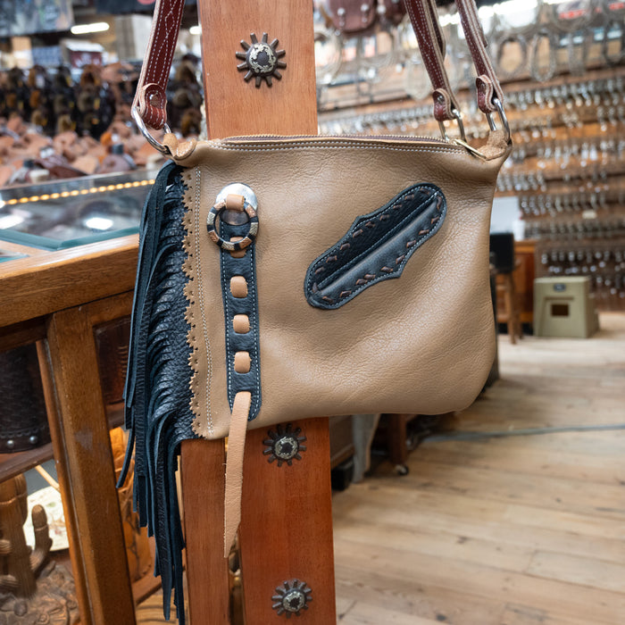 Handmade Brown & Black Crossbody Chap Purse WOMEN - Accessories - Handbags Teskey's