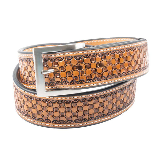 Teskey's Small Geo Tooled Belt MEN - Accessories - Belts & Suspenders Teskey's