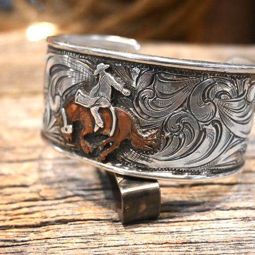 Adam Lahey Handmade Sterling Bronc Cuff Collectibles Adam Lahey