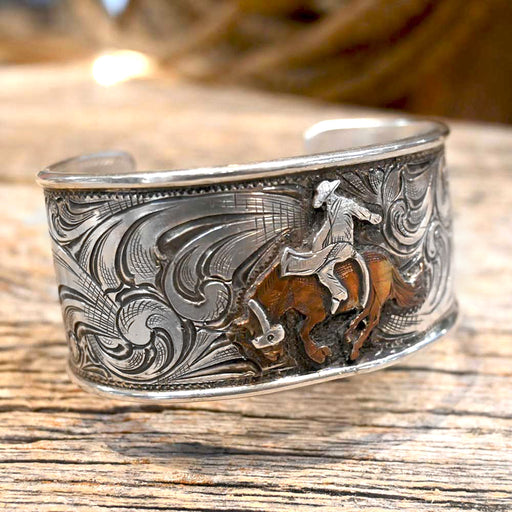 Adam Lahey Handmade Sterling Bronc Cuff Collectibles Adam Lahey