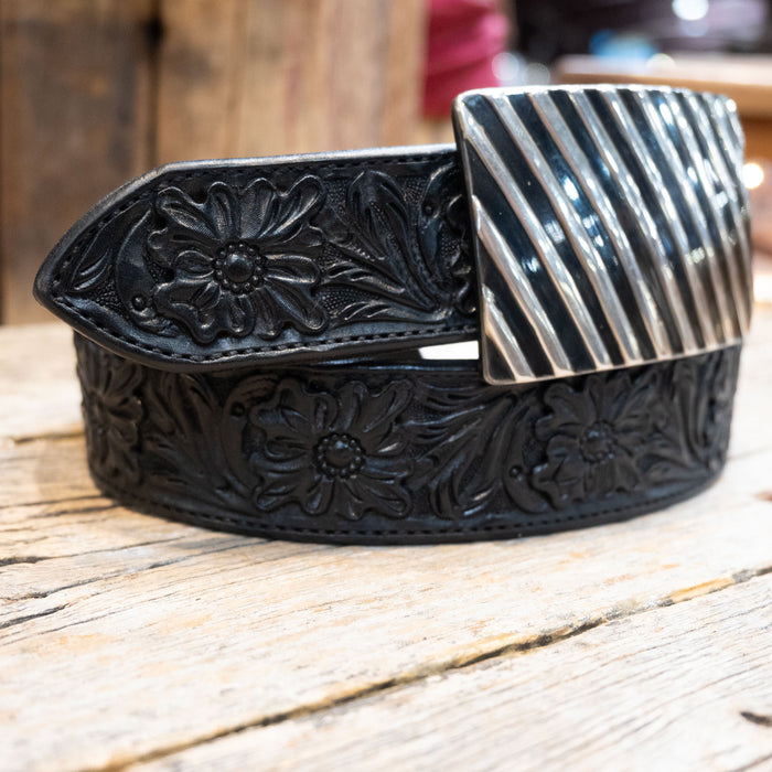 Casey Tew Black Fully Tooled Belt