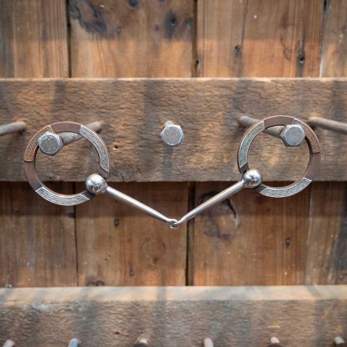 Jesse Hoover Locked O-Ring Smooth Snaffle Bit