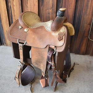 14.5" USED LARRY DUGGAN ROPING SADDLE Saddles Larry Duggan