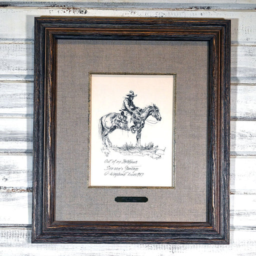 Untitled Drawing by Olaf Wieghorst Collectibles Olaf Wieghorst