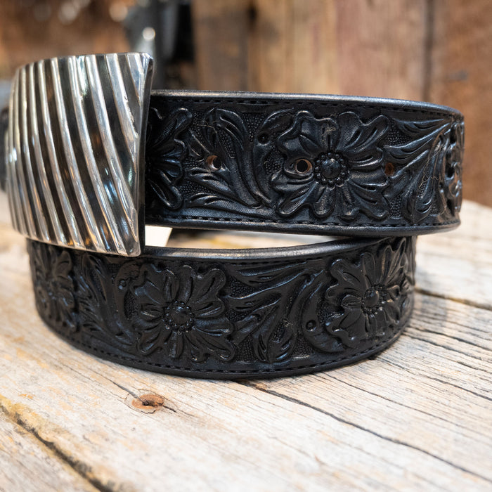 Casey Tew Black Fully Tooled Belt