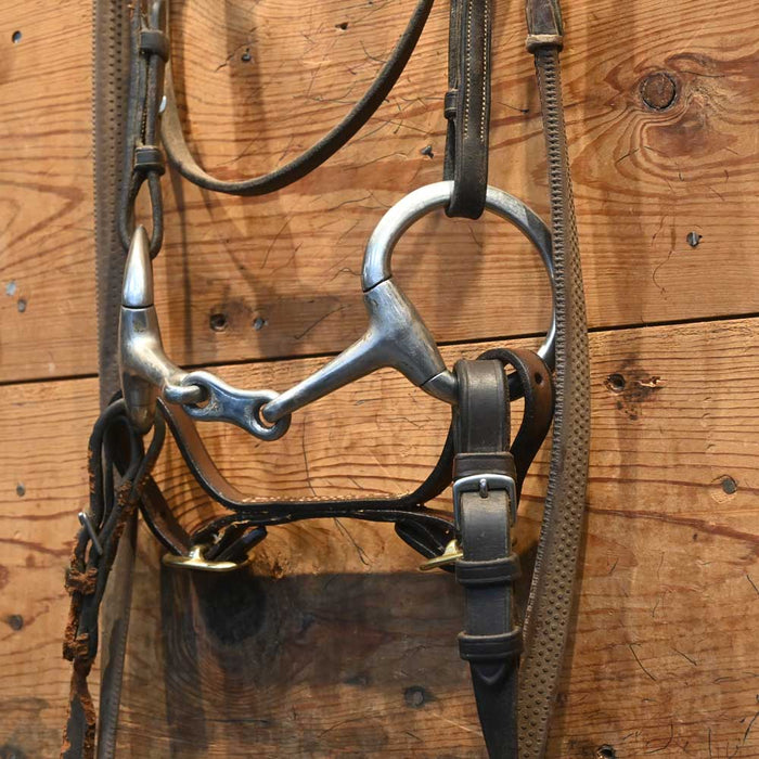 Bridle Rig - English Rig 3 Piece smooth with dogbone D-Ring - SBR351 Sale Barn MISC