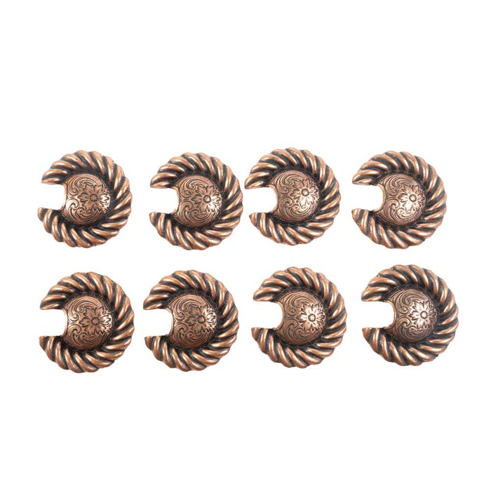 New Bronze Floral Set Of 8 1 1/2" Conchos Sale Barn MISC