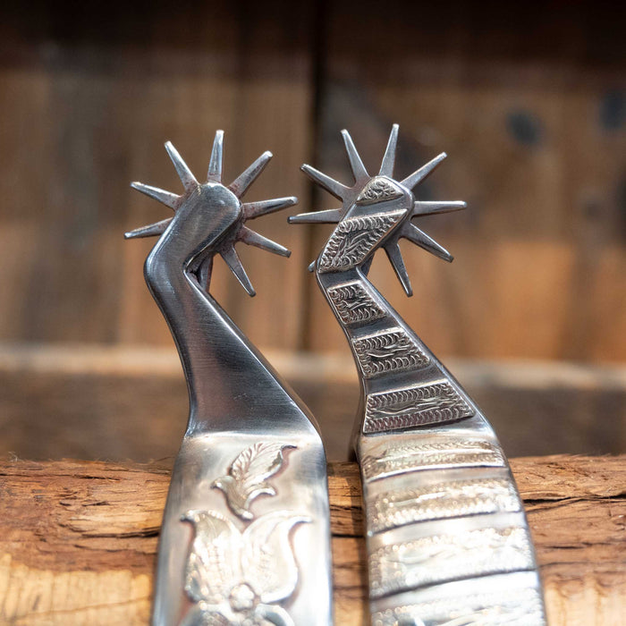 Kamphaus Silver Mounted 10pt. Spurs Tack - Spurs Kamphaus