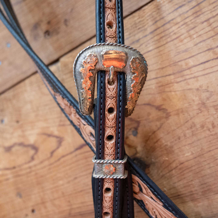 Randall Top Shelf Two-Tone Split Ear w/Premium Buckle Tack - Headstalls Randall Top Shelf