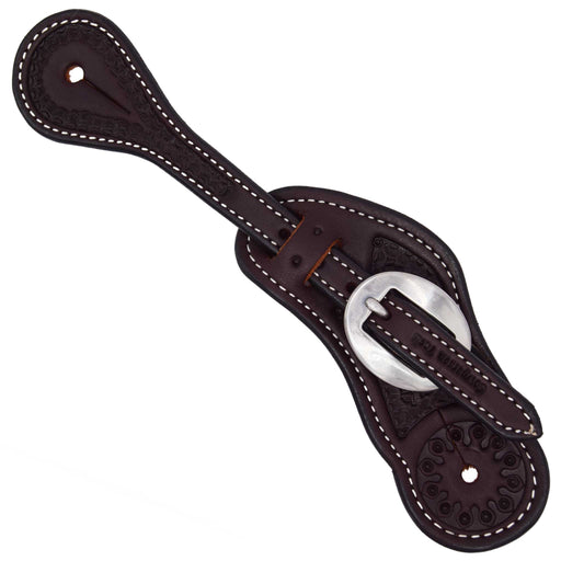Cowperson Tack Ladies Basketweave Spur Straps Tack - Spur Straps Cowperson Tack Heavy Oil