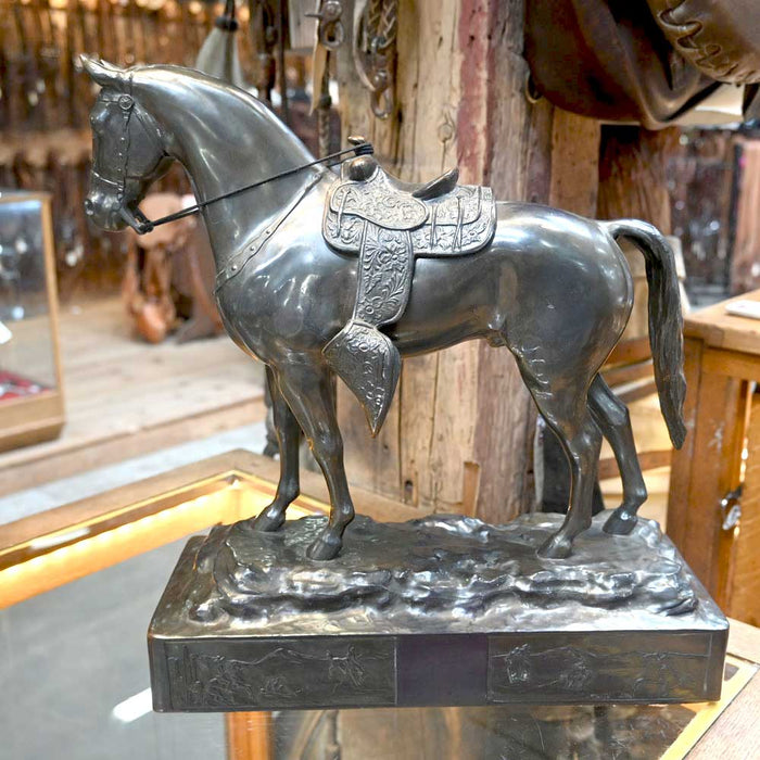 Vintage Brass Saddled Horse Statue Collectibles Teskey's