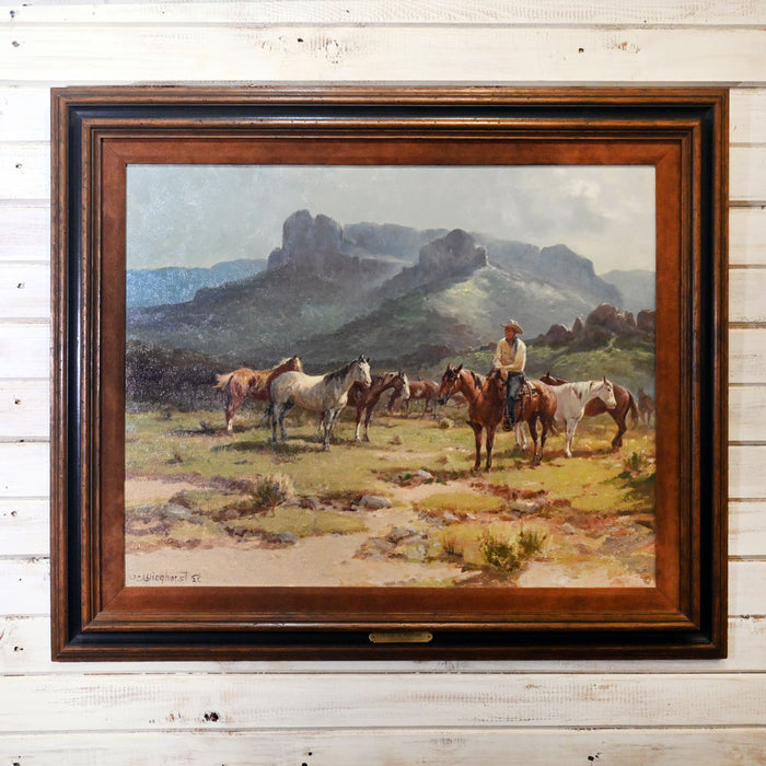 Ponies in Pasture By Olaf Wieghorst Collectibles Olaf Wieghorst