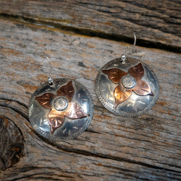 Ricky Trammell Copper Cross Earrings