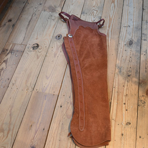 Large Rust Rough-Out Shotgun Legging Tack - Chaps & Chinks Teskey's