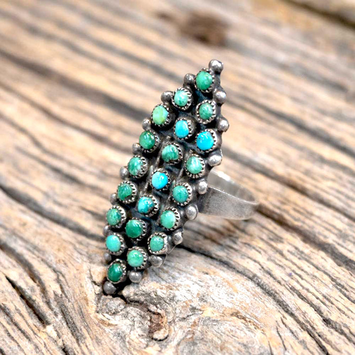 Navajo Sterling Silver & Turquoise Concho Ring WOMEN - Accessories - Jewelry - Rings Teskey's