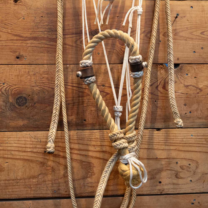 Handmade Rope Nose Bosal w/Braided Waxed Reins Tack - Nosebands & Tie Downs MISC