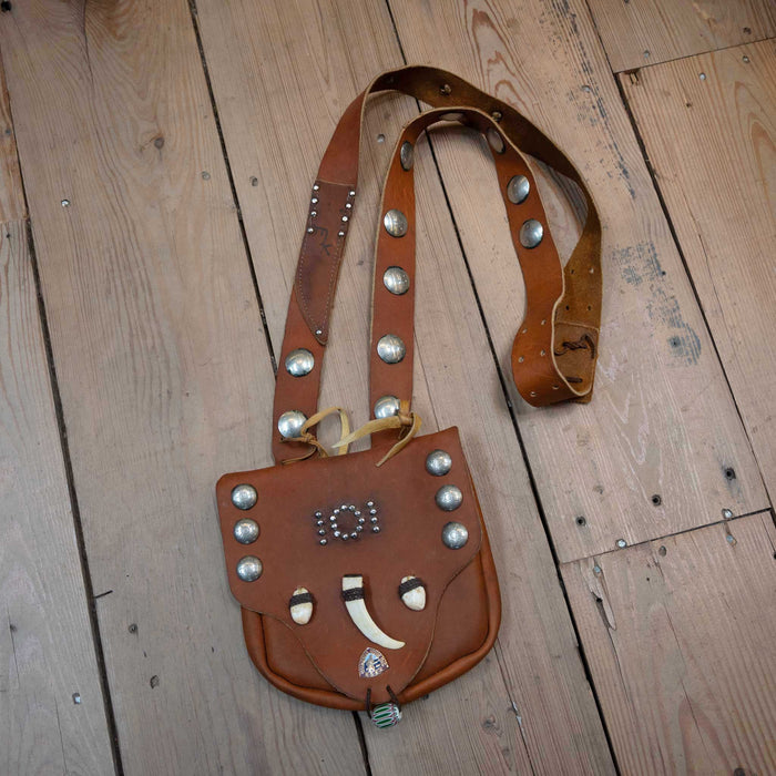 Handmade Cross Body Purse w/Vintage Conchos Collectibles Buffalo Arms Co.