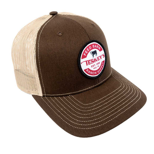 Teskey's Feed Barn Patch Cap - Brown/Khaki TESKEY'S GEAR - Baseball Caps Teskey's
