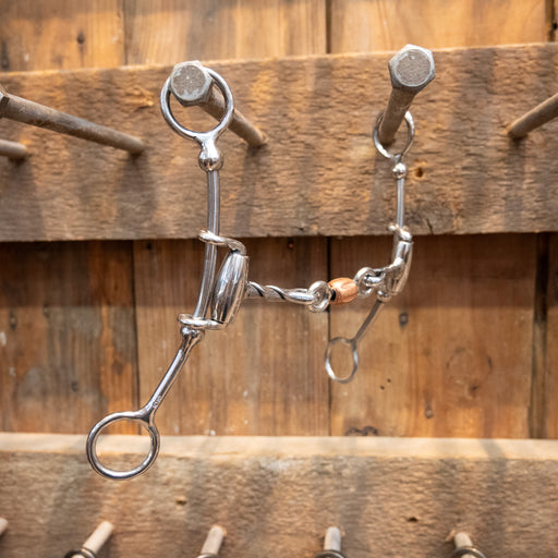 CHS Lil' Beau Twisted Dog Bone Bit w/Roller Tack - Bits Cow Horse Supply