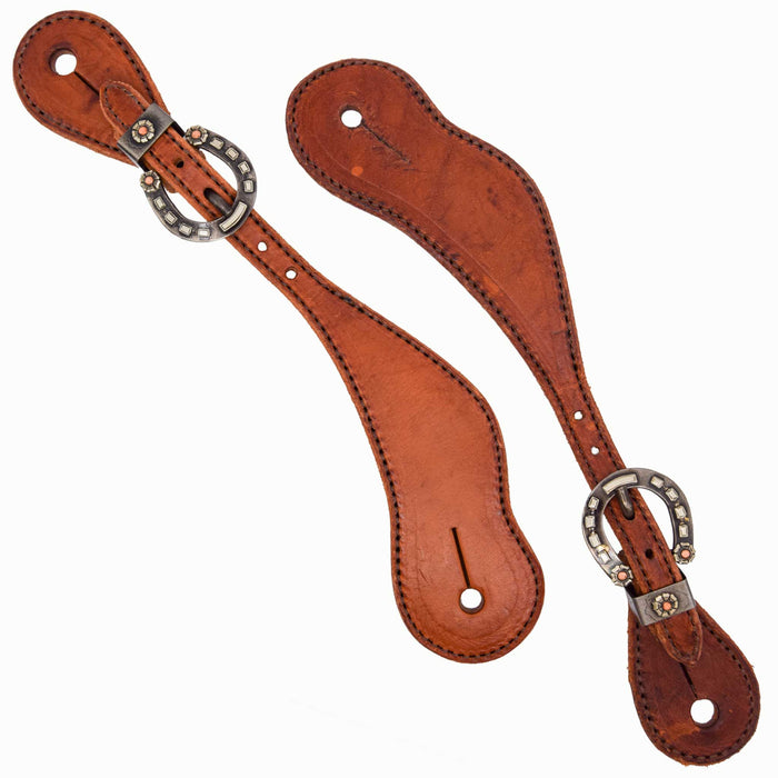 Cowboy Tack Horseshoe Buckle Spur Straps Tack - Spur Straps Cowboy Tack